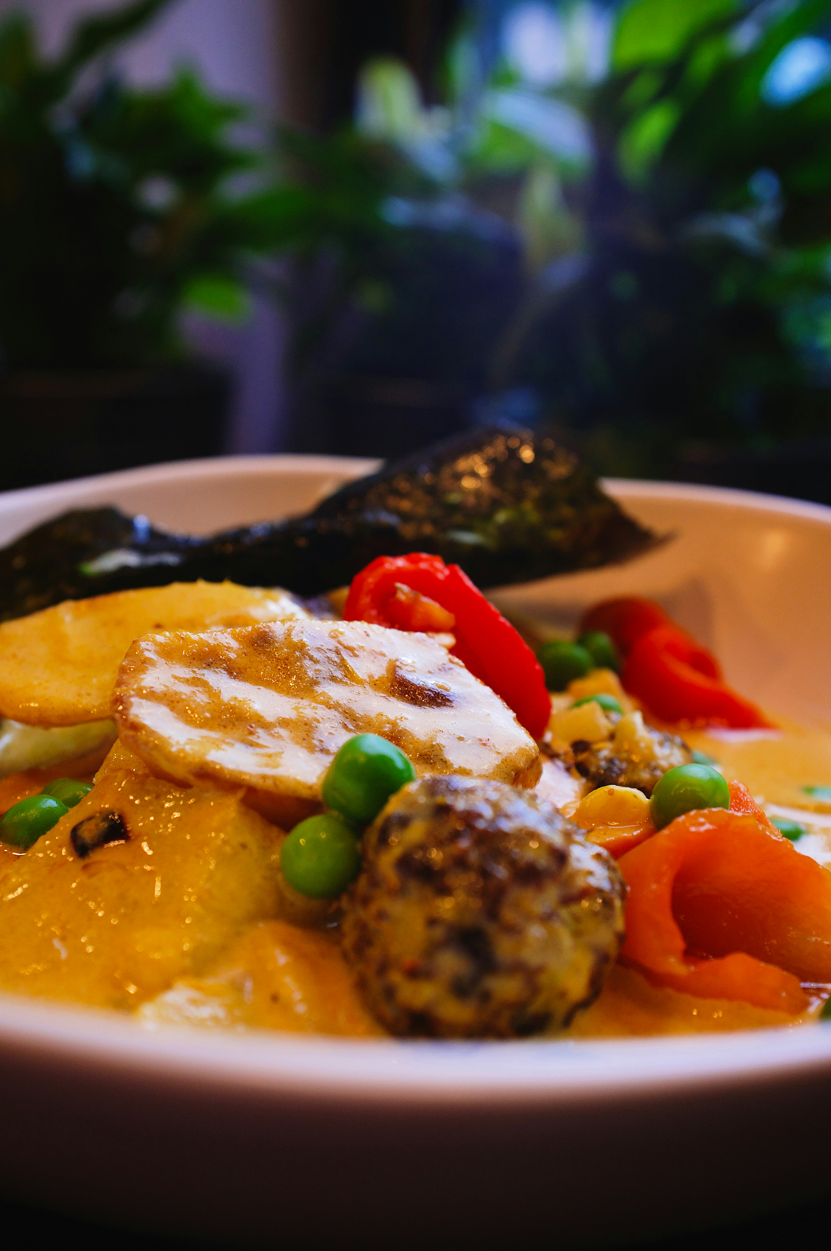 cooked food on white ceramic plate